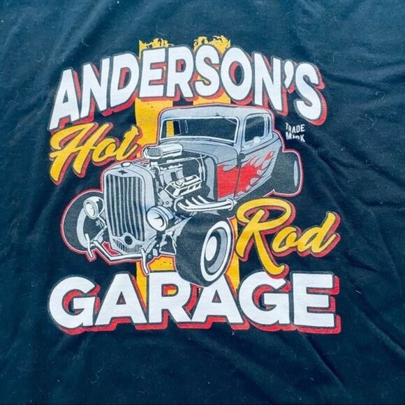 Gildan Anderson's Hot Rod Garage Graphic Tee Car Muscle Car Shirt Size XL - Picture 2 of 11